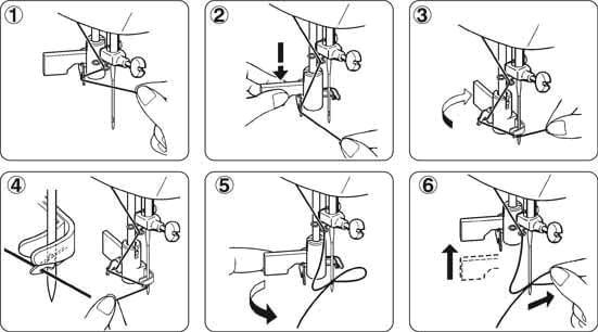 Как заправить нитку в машинку handy